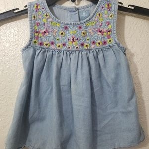 Baby Gap embroidery tank top SZ 2